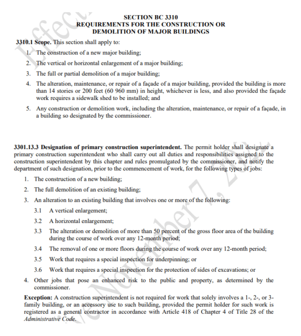 Licensed Site Safety Manager or Site Safety Coordinator